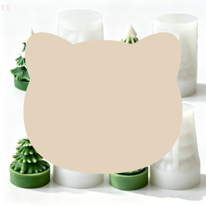 Candle Making Supplies Usa - แม่พิมพ์ซิลิโคนต้นคริสต์มาสขนาดเล็ก DIY สำหรับทำเทียนหอม ปูนปลาสเตอร์ เรซิน ของตกแต่ง