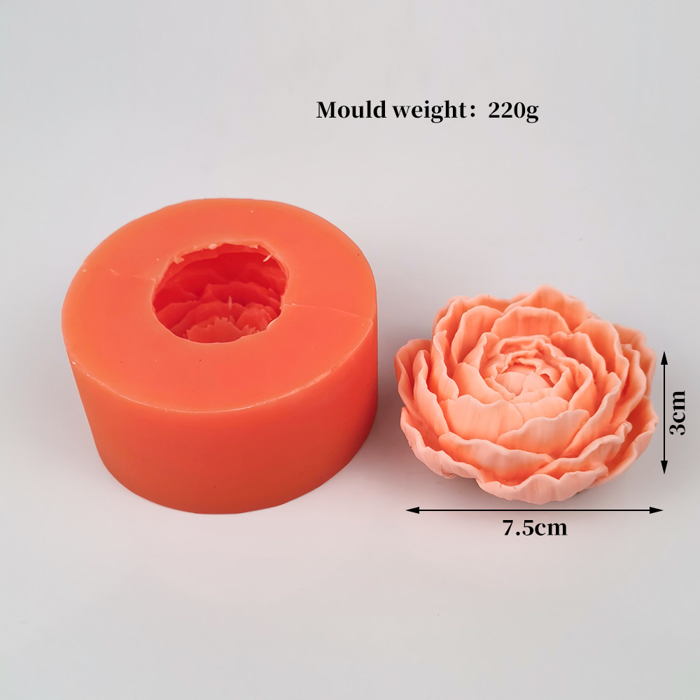 Candle Supplies Eu - Peony ดอกไม้เทียนแม่พิมพ์คู่มือ DIY ดอกไม้สบู่ซิลิโคนแม่พิมพ์ซิลิโคนแม่พิมพ์สบู่รูปแบบสบู่อุปกรณ์