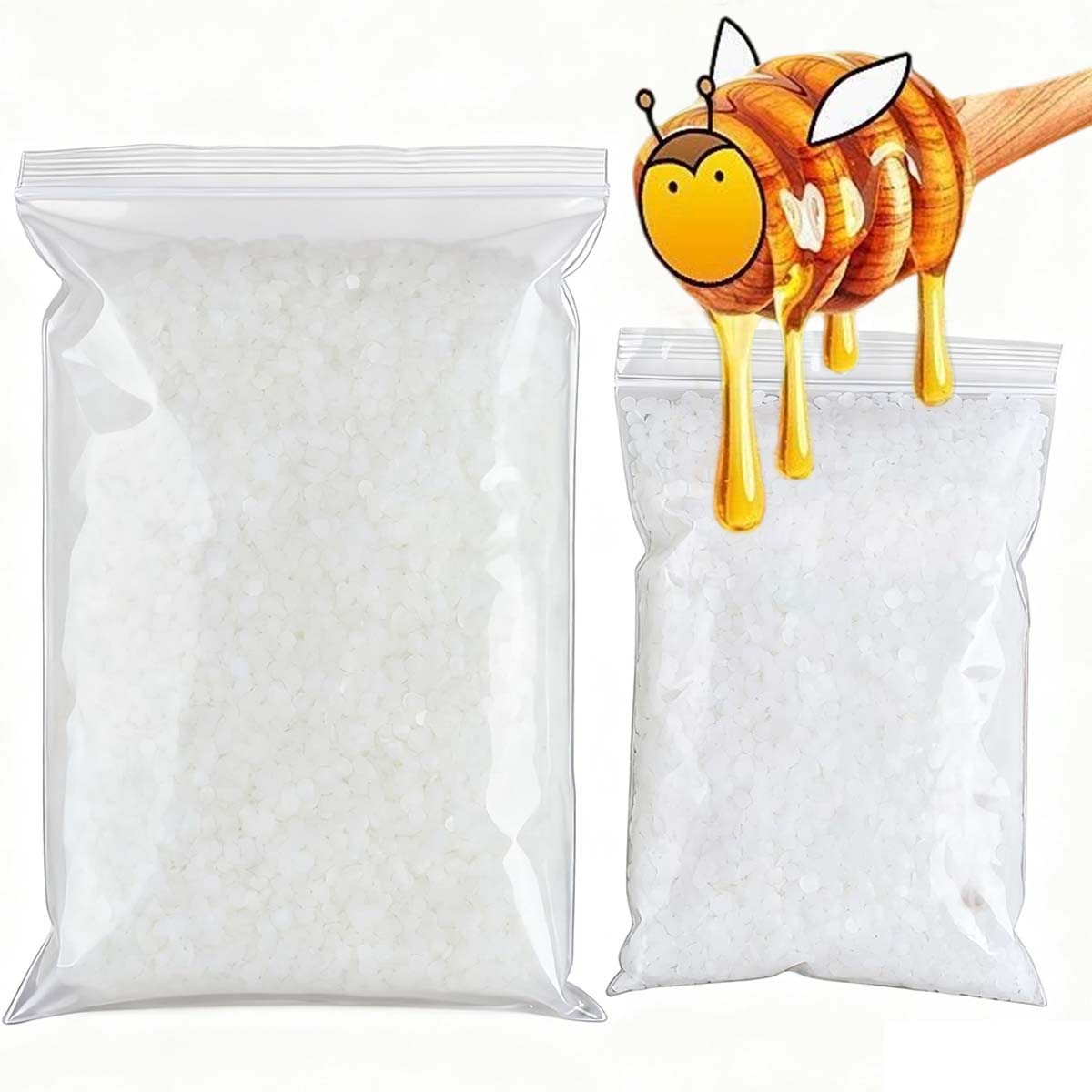 Candle Supplies Beeswax - ขี้ผึ้งสีขาวบริสุทธิ์จากธรรมชาติ น้ำหนัก 200 กรัม-1000 กรัม วัสดุทำเทียนหอมแบบเม็ด