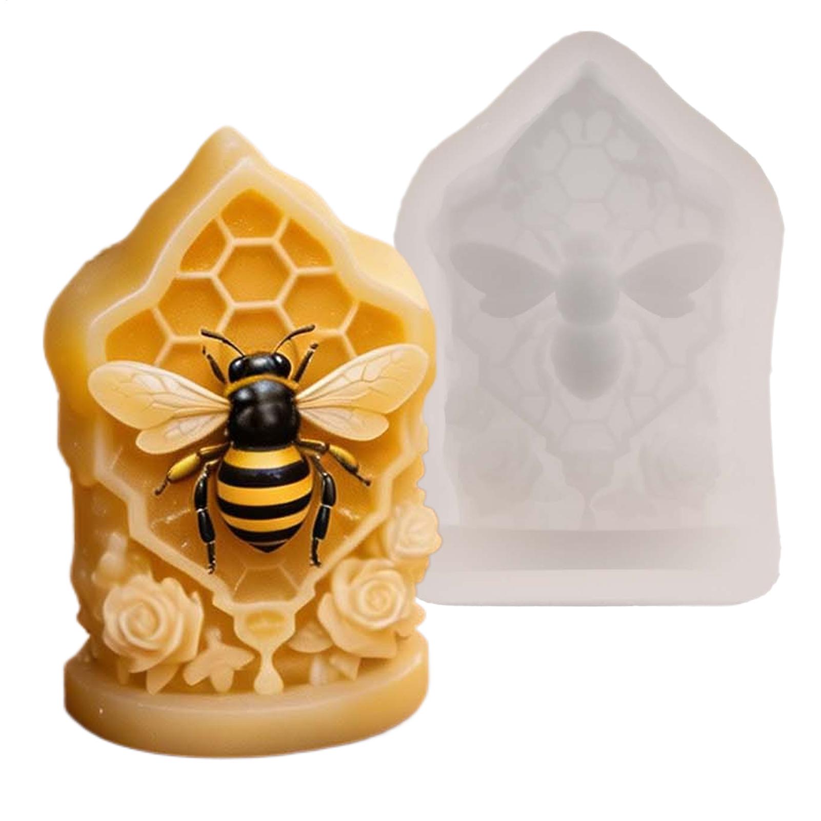 Candle Supplies Beeswax - แม่พิมพ์ซิลิโคนรูปทรงรังผึ้ง 3 มิติ แม่พิมพ์ขี้ผึ้งรูปทรงรังผึ้ง ง่ายต่อการถอดออก อุปกรณ์งานฝีมือ
