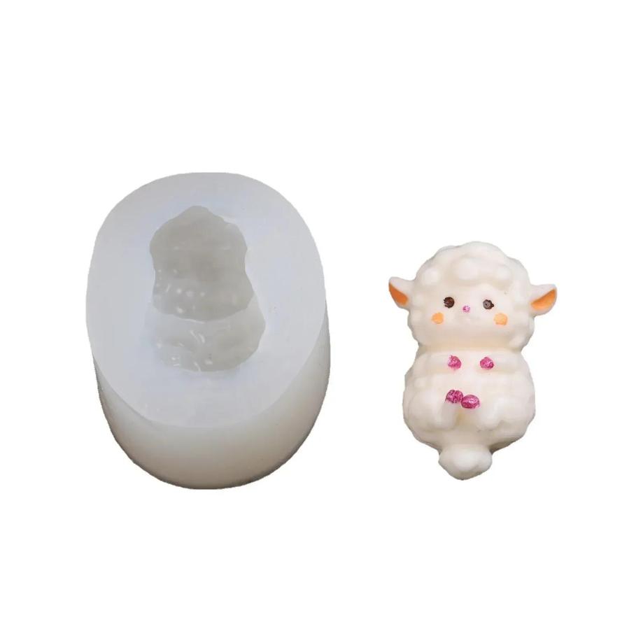 Candle Supplies Eu - แม่พิมพ์ซิลิโคนรูปแกะการ์ตูนสร้างสรรค์อเนกประสงค์ สำหรับทำเทียนยิปซัม งานฝีมือ DIY ของตกแต่งบ้าน