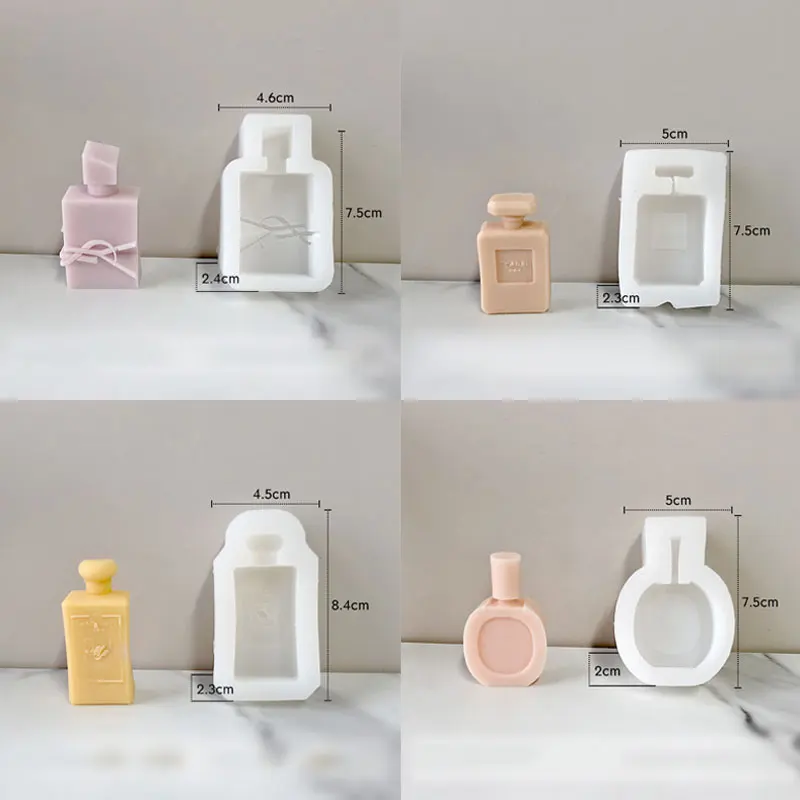 Candle Supplies Eu - 2PCS แฟชั่นขวดน้ําหอมซิลิโคนแม่พิมพ์เค้กช็อกโกแลต Mousse แม่พิมพ์เค้กอุปกรณ์ตกแต่งเบเกอรี่ Pastry TOOL