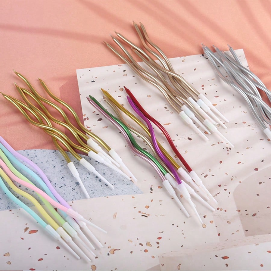 เทียนวันเกิดแบบโค้ง 6 ชิ้น/กล่ - Candle Supplies Usa บทวิจารณ์และราคา