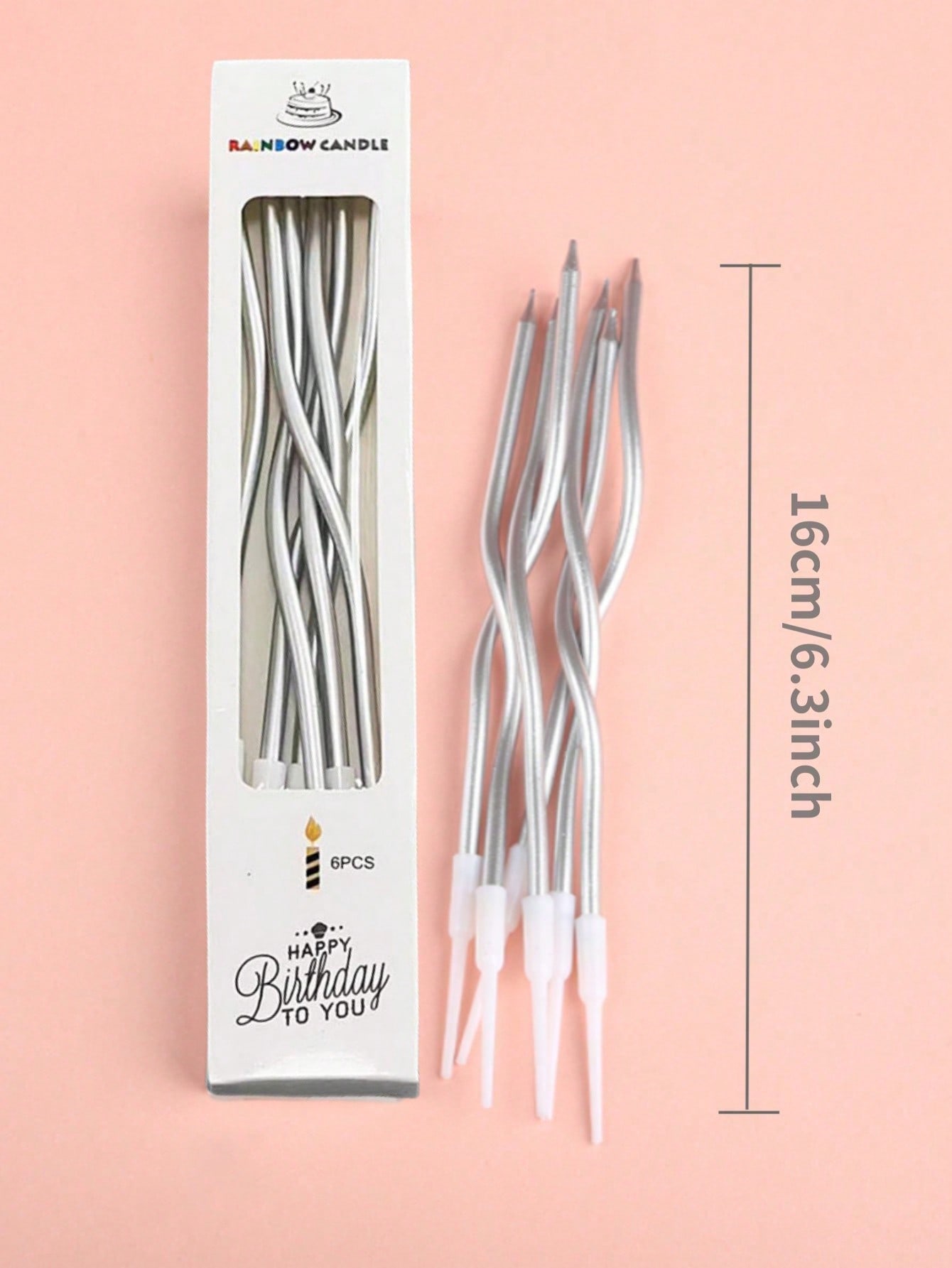 เทียนวันเกิดแบบโค้ง 6 ชิ้น/กล่ - Candle Supplies Usa บทวิจารณ์และราคา