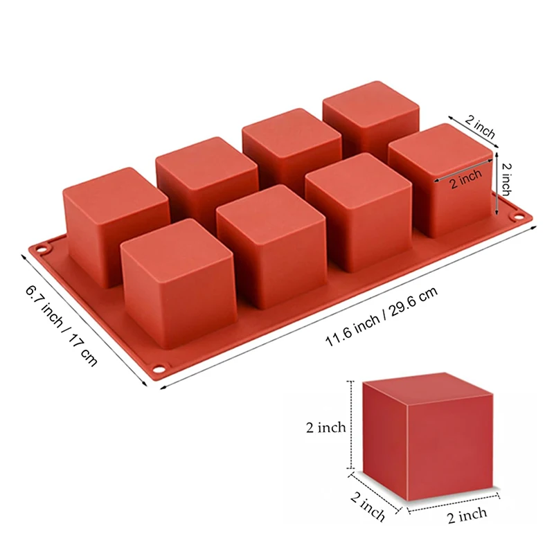 8 Cavity Square Mousse เค้กแม่ - Candle Supplies Eu บทวิจารณ์และราคา