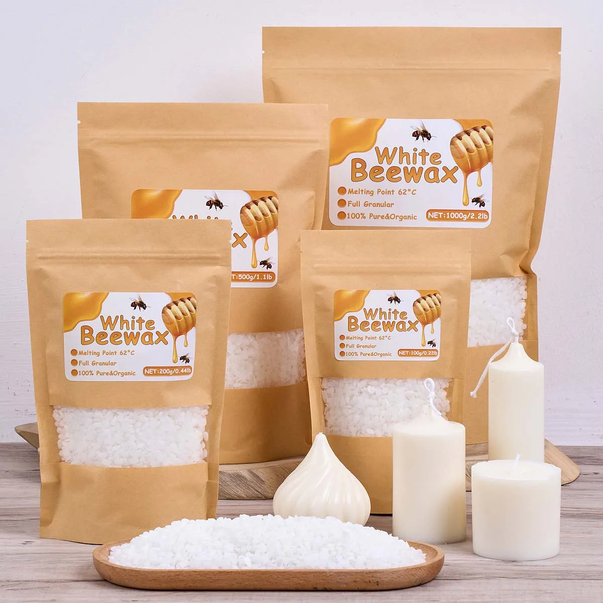 ขี้ผึ้งสีขาว 500 กรัม สำหรับทำ - Candle Supplies Beeswax บทวิจารณ์และราคา